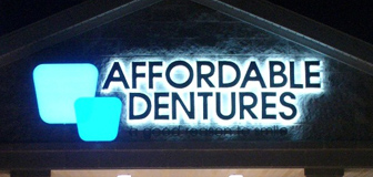 Affordable Dentures Combo Channel Letter Sign