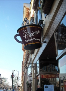 The Creme Coffee House Custom Sign