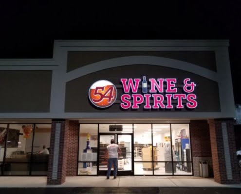 54 Wine and Spirits Sign