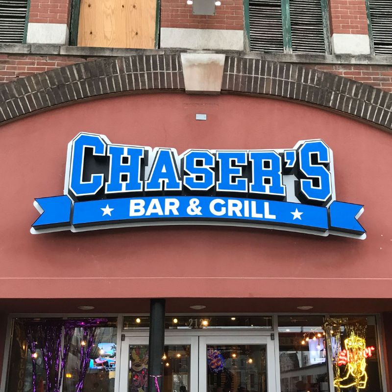Chaser s Bar Grill Sign Husk Signs