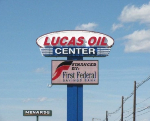 Lucase Oil Center Sign