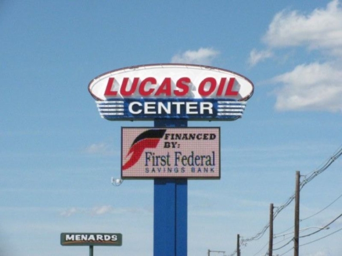 Lucase Oil Center Sign
