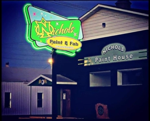 Nichol's Paint and Fab Sign