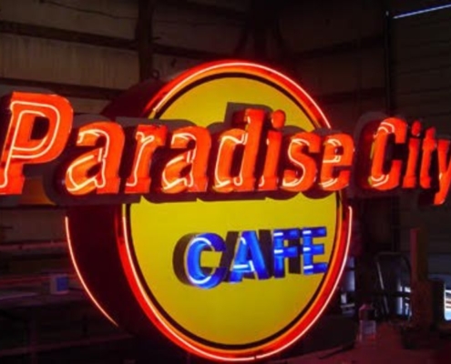Paradise City Cafe Sign